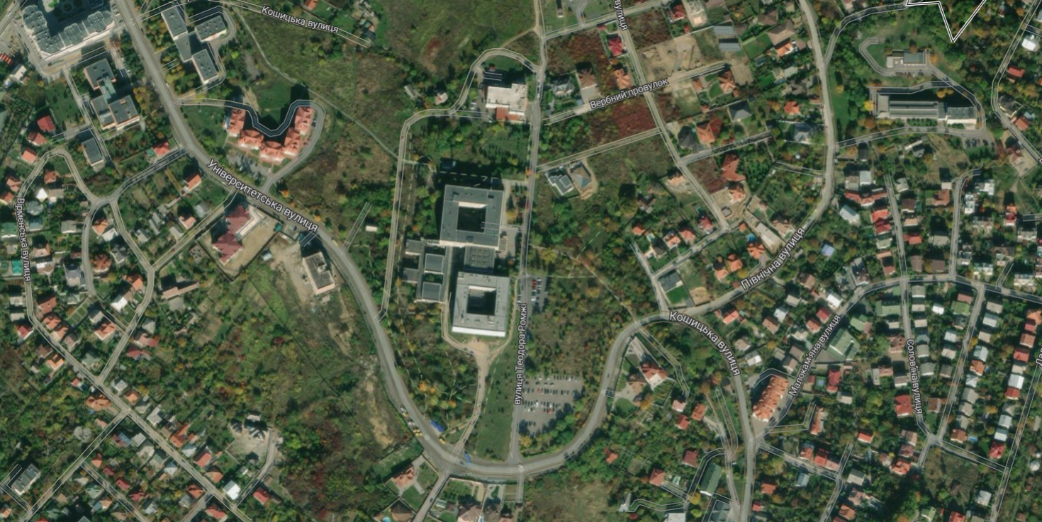 Мапа Ужгорода