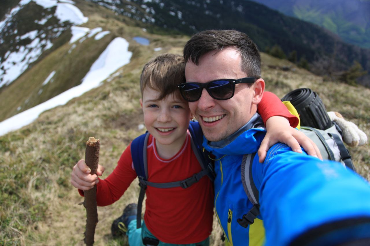 Роман Жук із сином