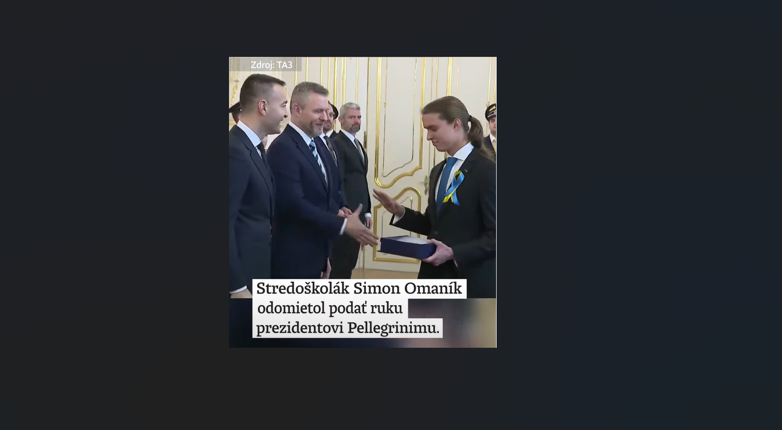 Симона Оманік не потиснув руку президенту Словаччини