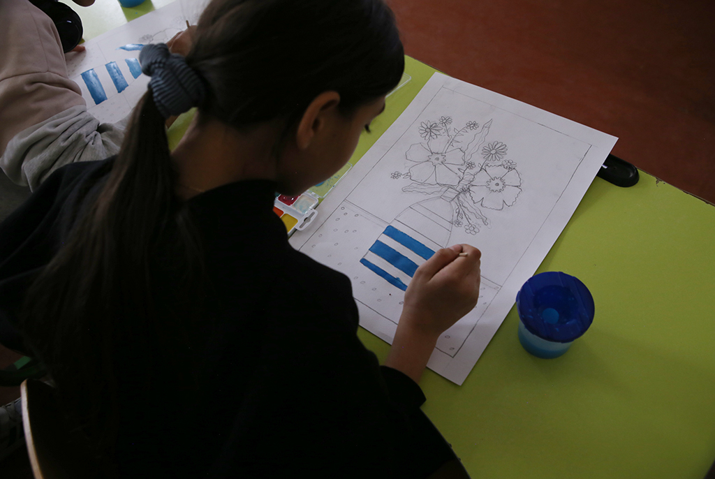 На уроці малювання