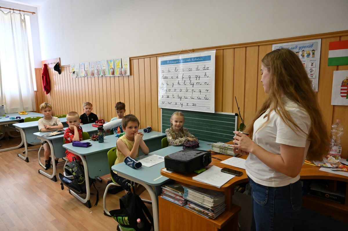 На уроці у школі