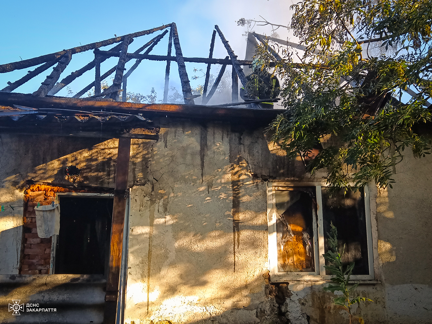 Пожежа в будинку у селі Гребля