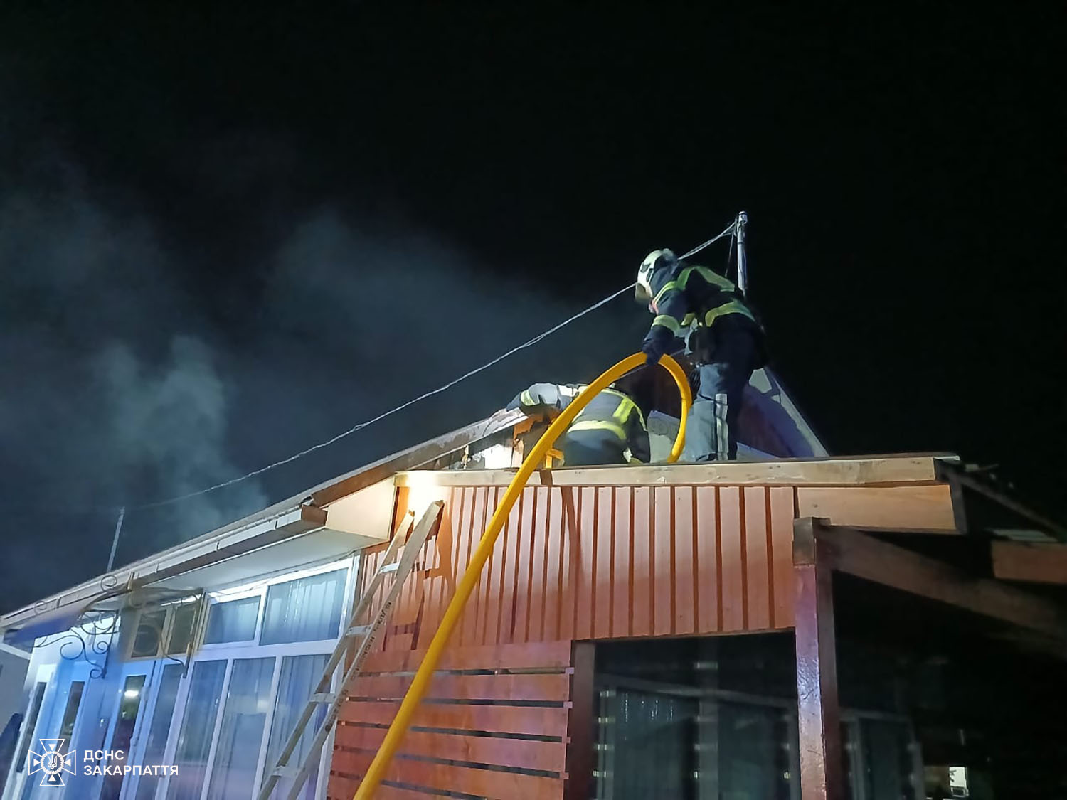 Пожежа у кафе у Виноградові