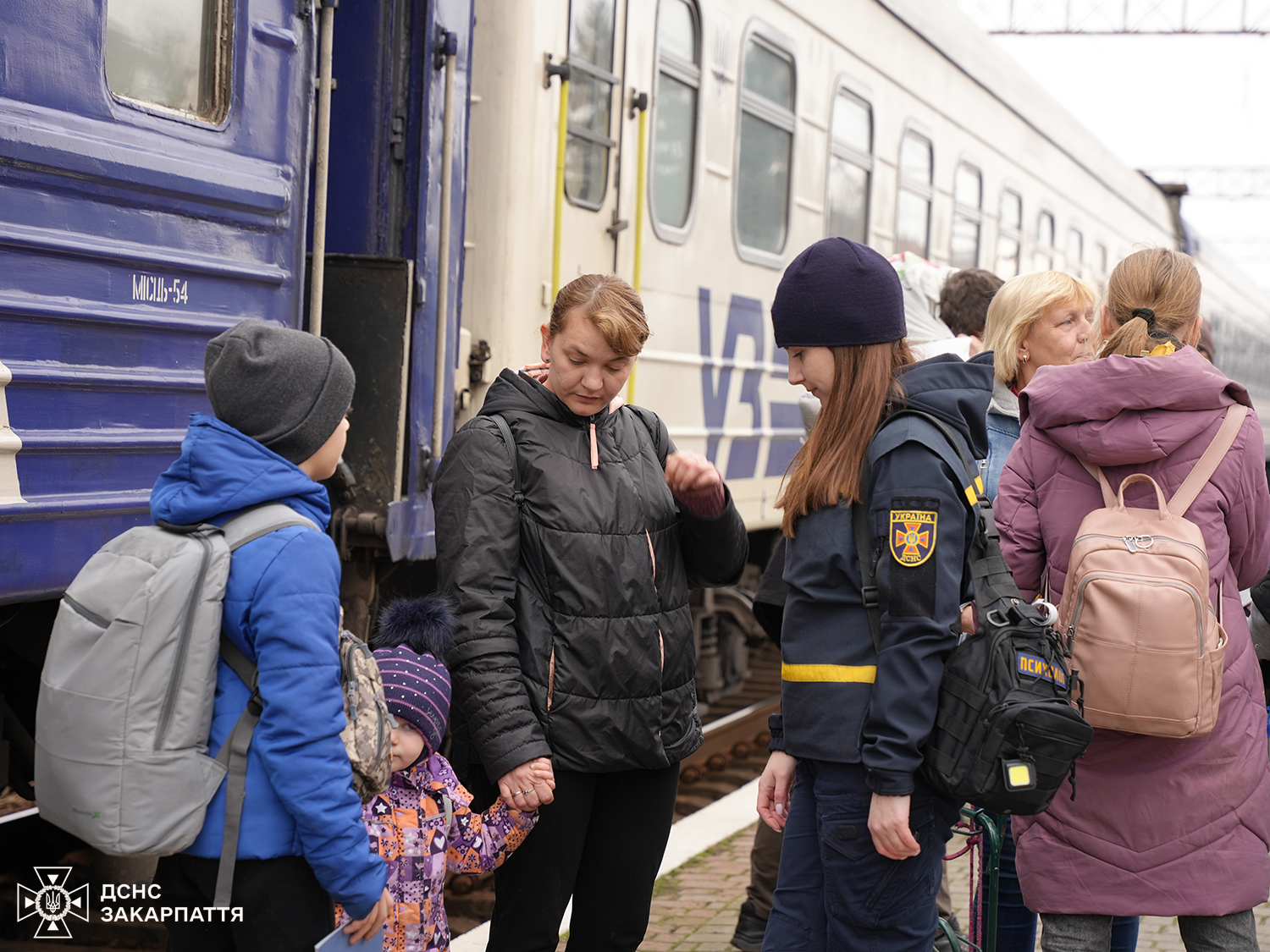 Прибуття евакуаційного поїзда до Мукачева