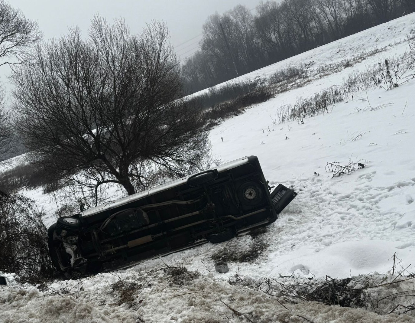 Автобус перекинувся у кювет