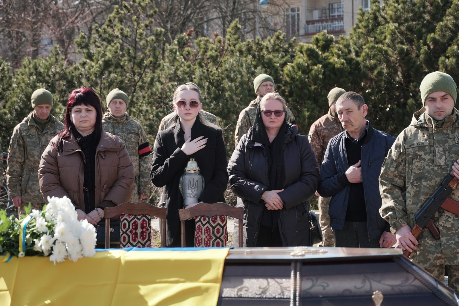 Прощання із полеглим військовим Борисом Тараненком в Ужгороді