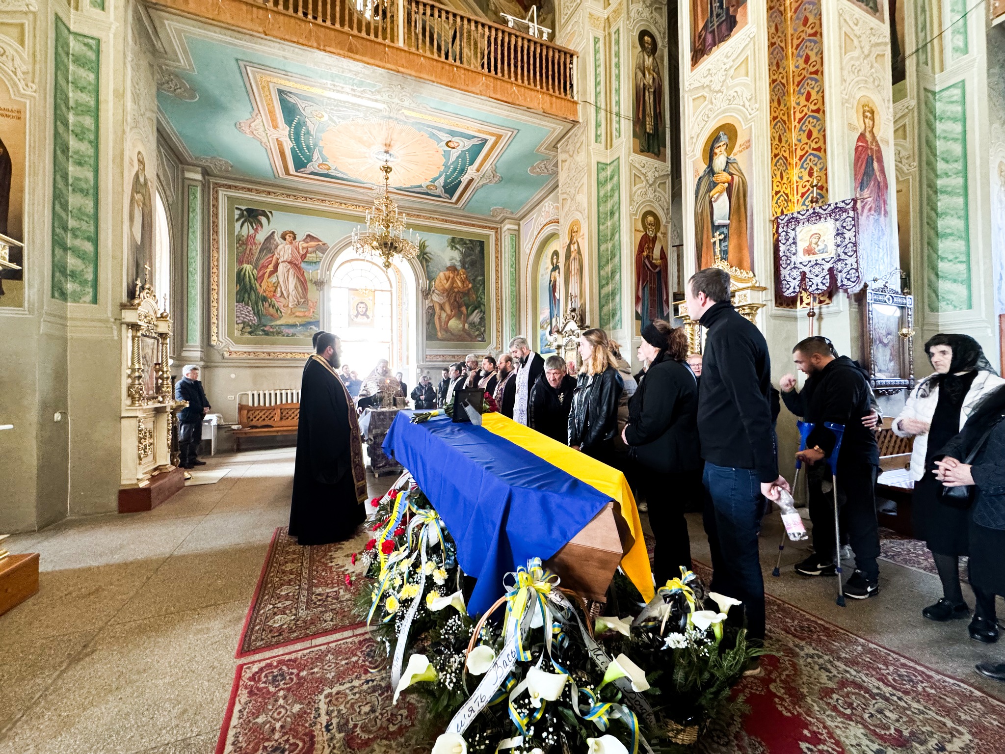Прощання із полеглим військовим Василем Ляхом у Мукачеві