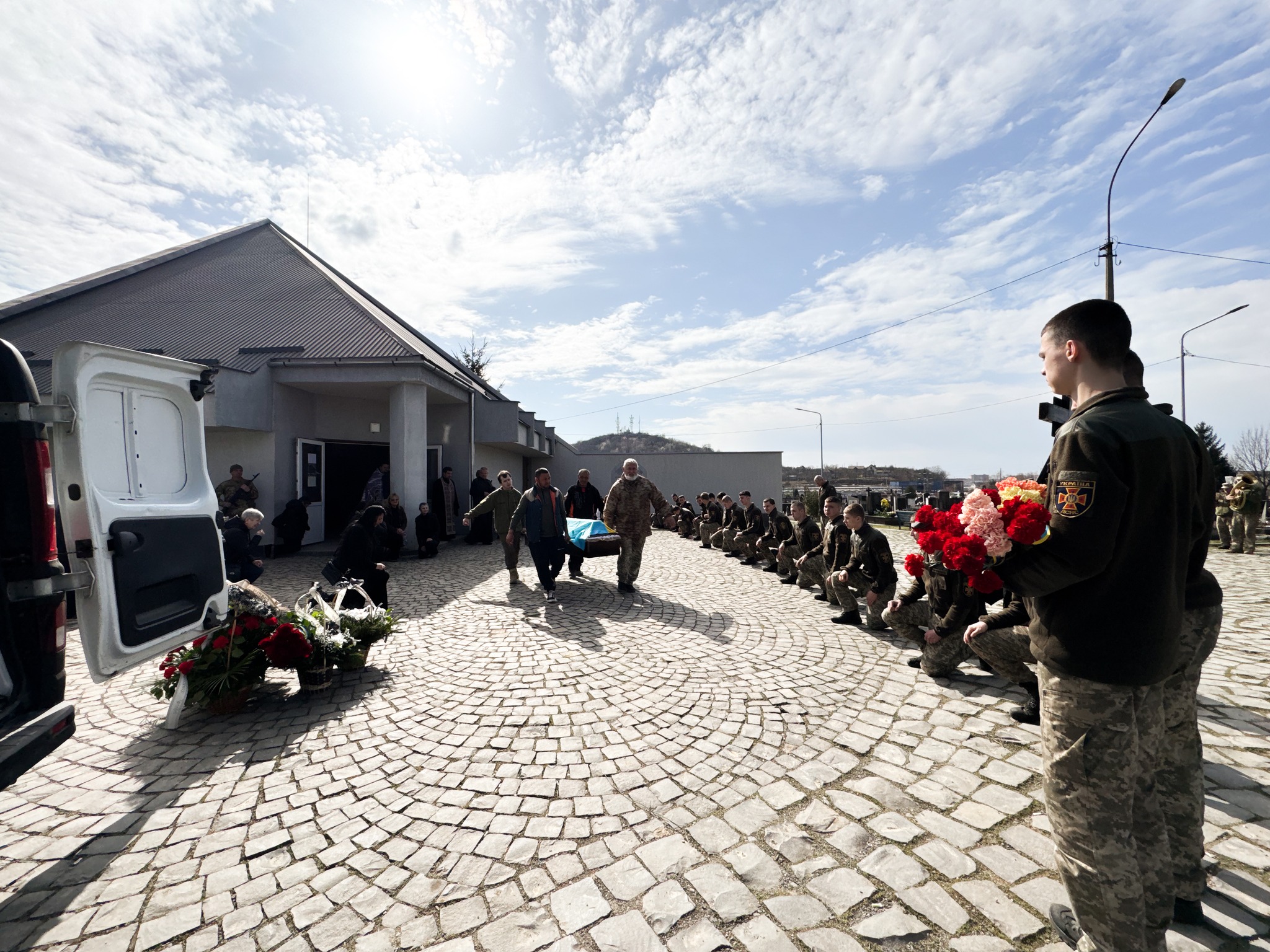 Прощання із військовим Валентином Улинцем у Мукачеві