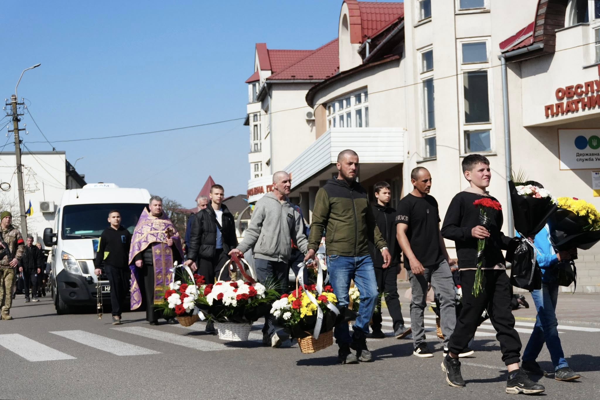 Прощання із військовим Василем Гейцієм у Тячеві