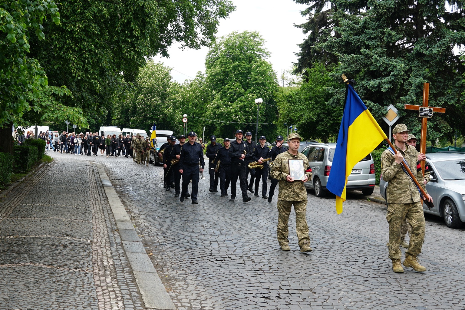 Прощання із полеглим воїном Павлом Ференсом в Ужгороді