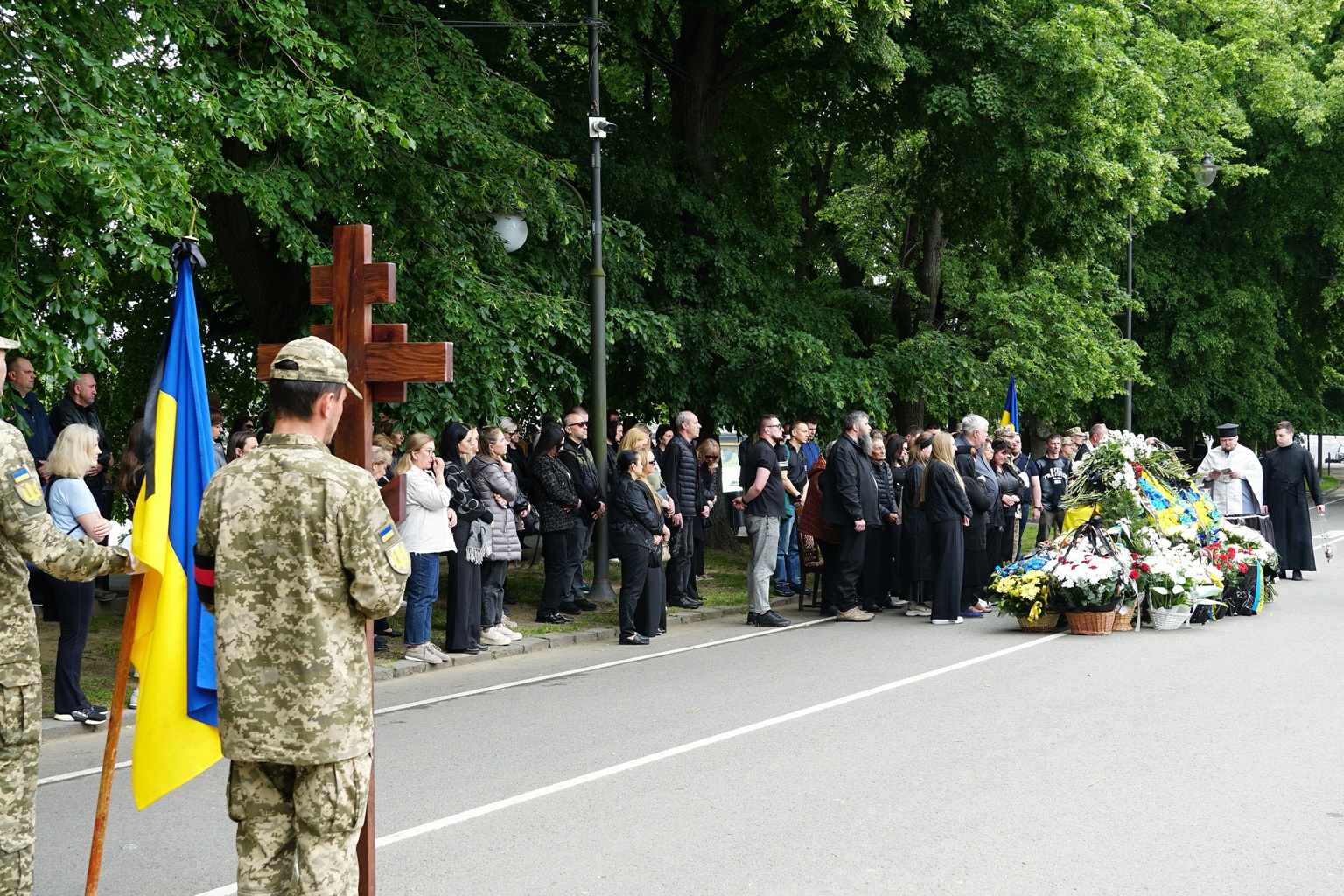 Прощання із полеглим воїном Іваном Кирʼяновим в Ужгороді