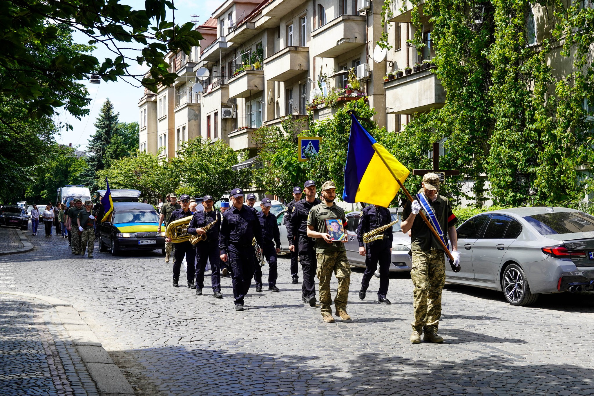 Прощання з військовим Михайлом Тіщенком в Ужгороді