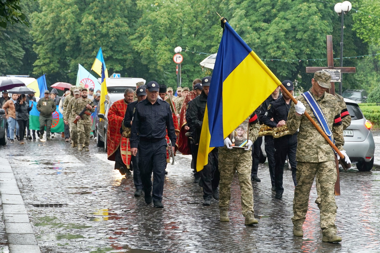Прощання із воїном Євгенієм Буко в Ужгороді