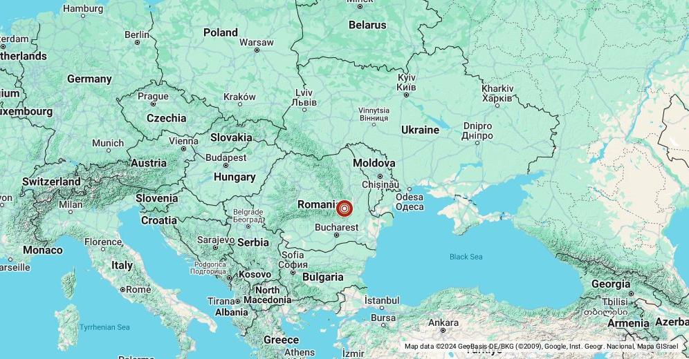 Землетрус відбувся за 134 км. від кордону з Україною 