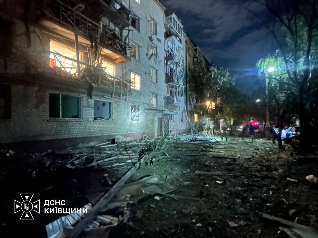 Наслідки нічної атаки на Київщині, 1 вересня