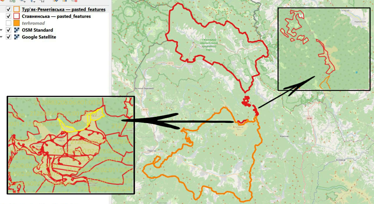 Карти Полонини Руни