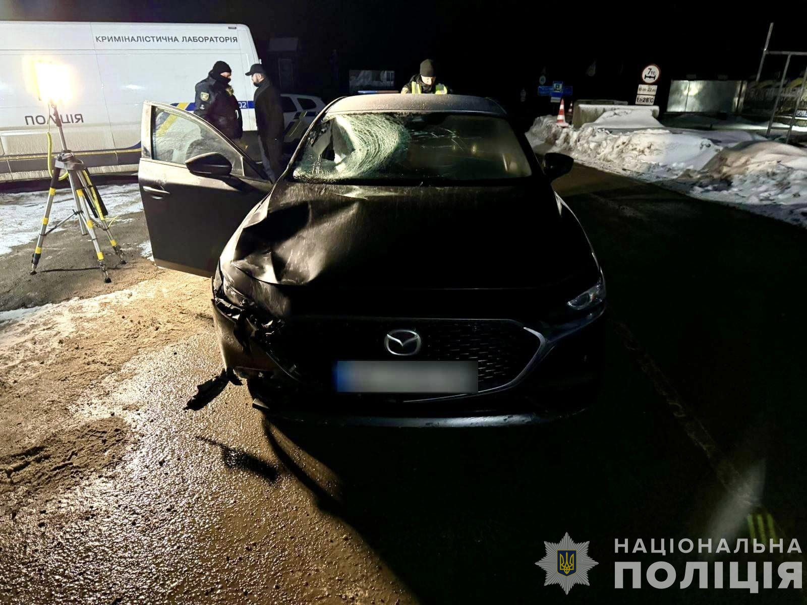 Авто на якому, ймовірно, жінка спричинила аварію