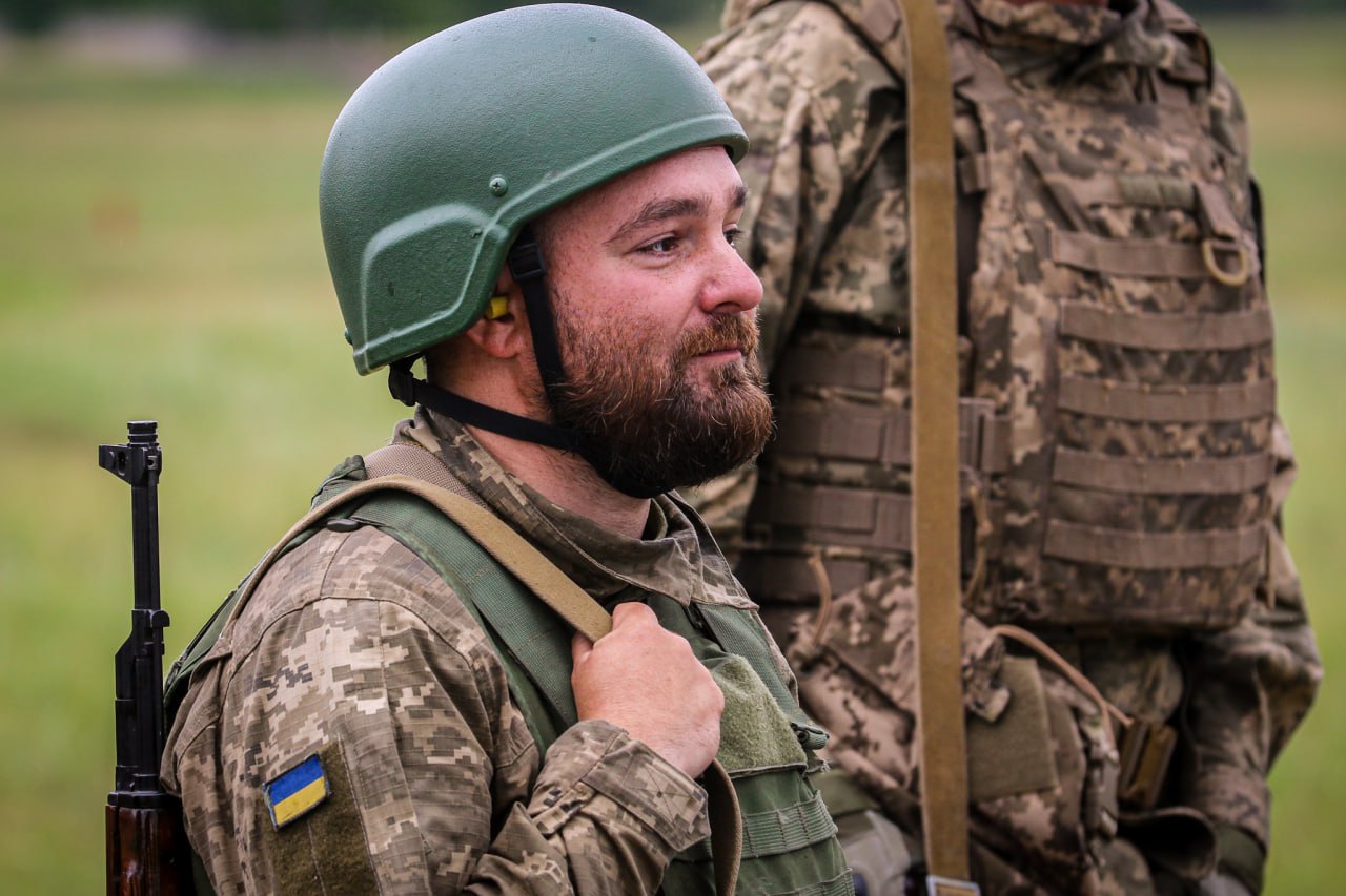 Війьсковий на навчаннях