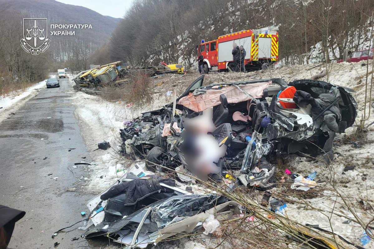 Місце ДТП на Абранському перевалі