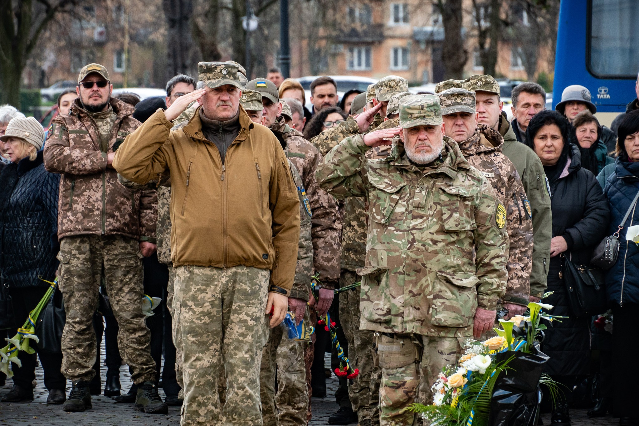 Військові під час похорону з Сергієм Шпонтаком 
