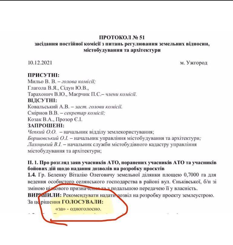 зображення протоколу із фейсбук-сторінки Олександра Волосянсько 