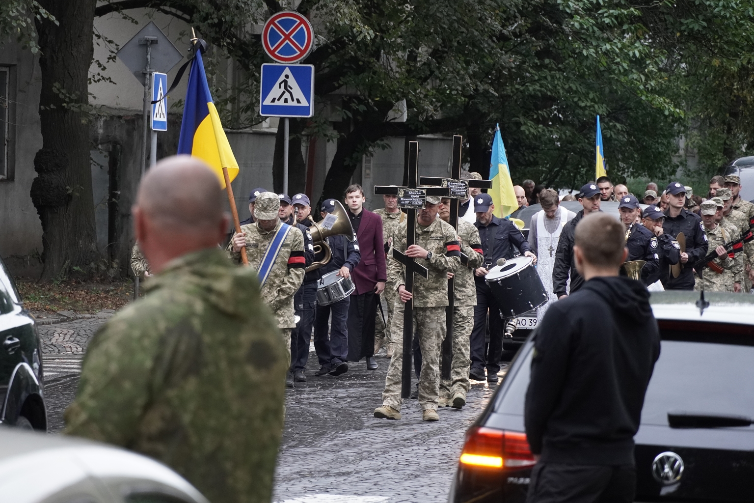 Прощання з воїнами Юрієм Бачкаєм та Олександром Дзуринцем