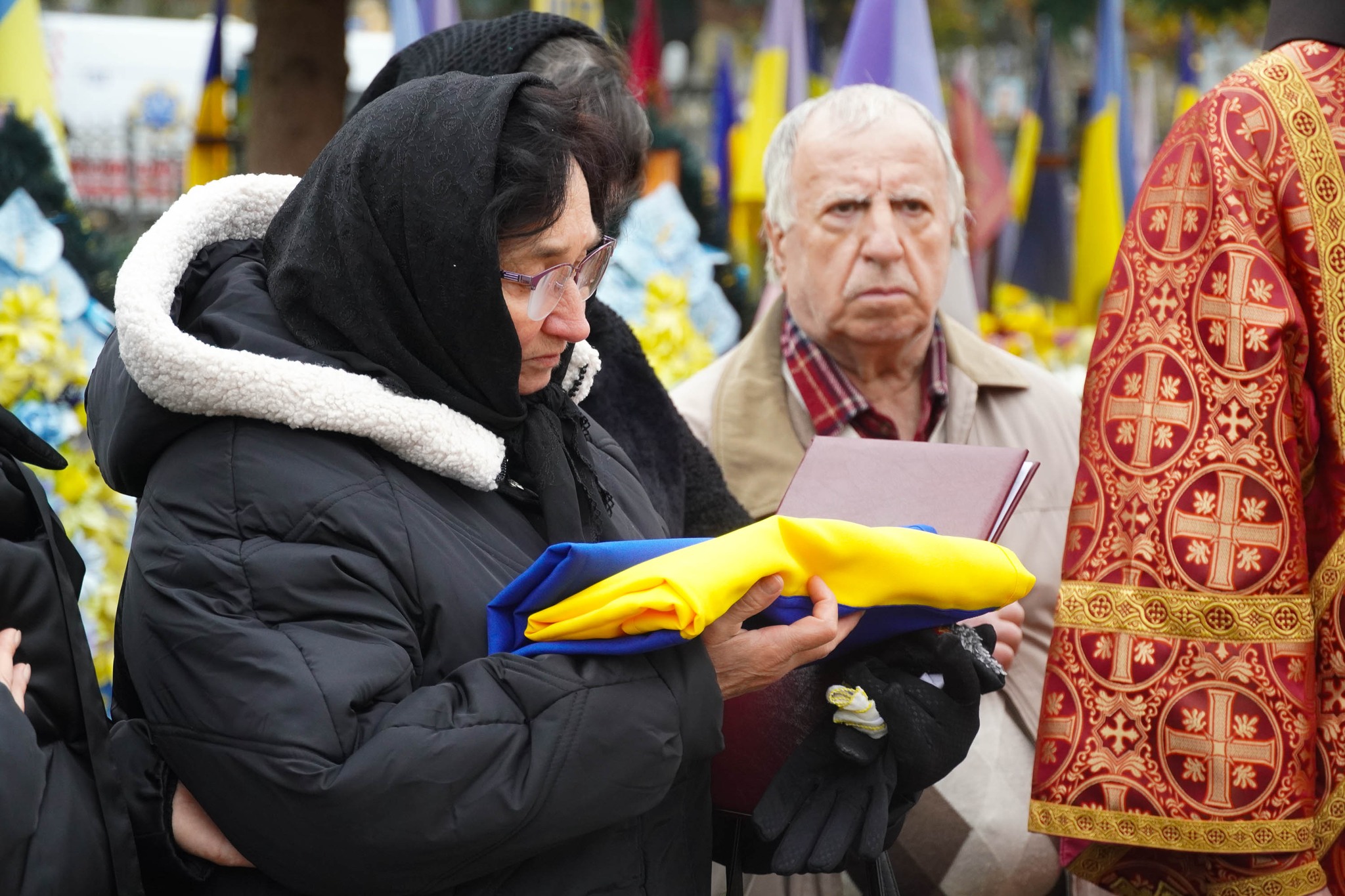 Прощання з полеглим воїном Борисом Барчем