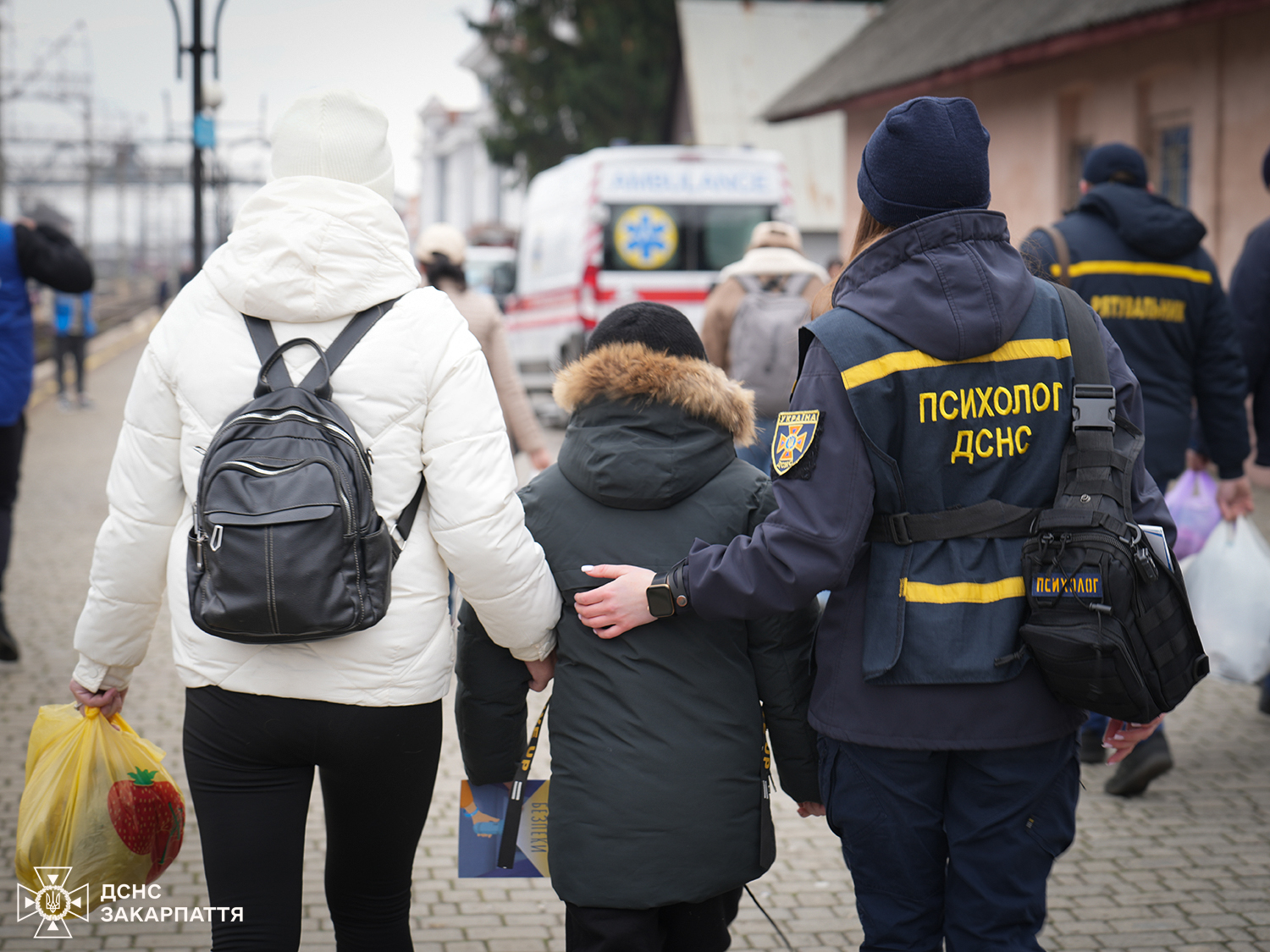 Прибуття евакуаційного поїзда до Мукачева