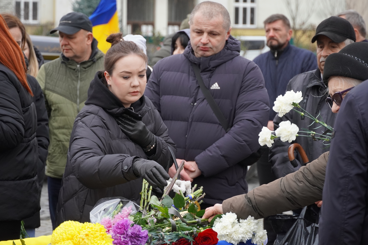 Прощання з полеглим воїном Олександром Горошником