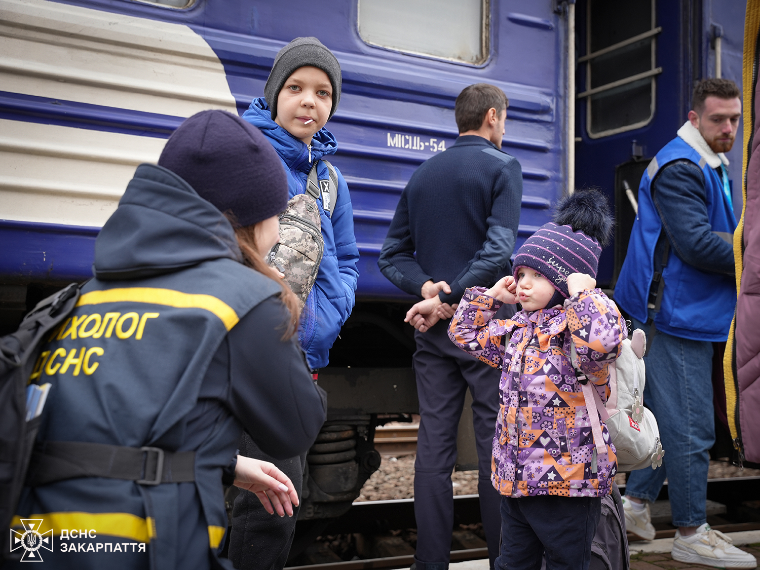 Прибуття евакуаційного поїзда до Мукачева