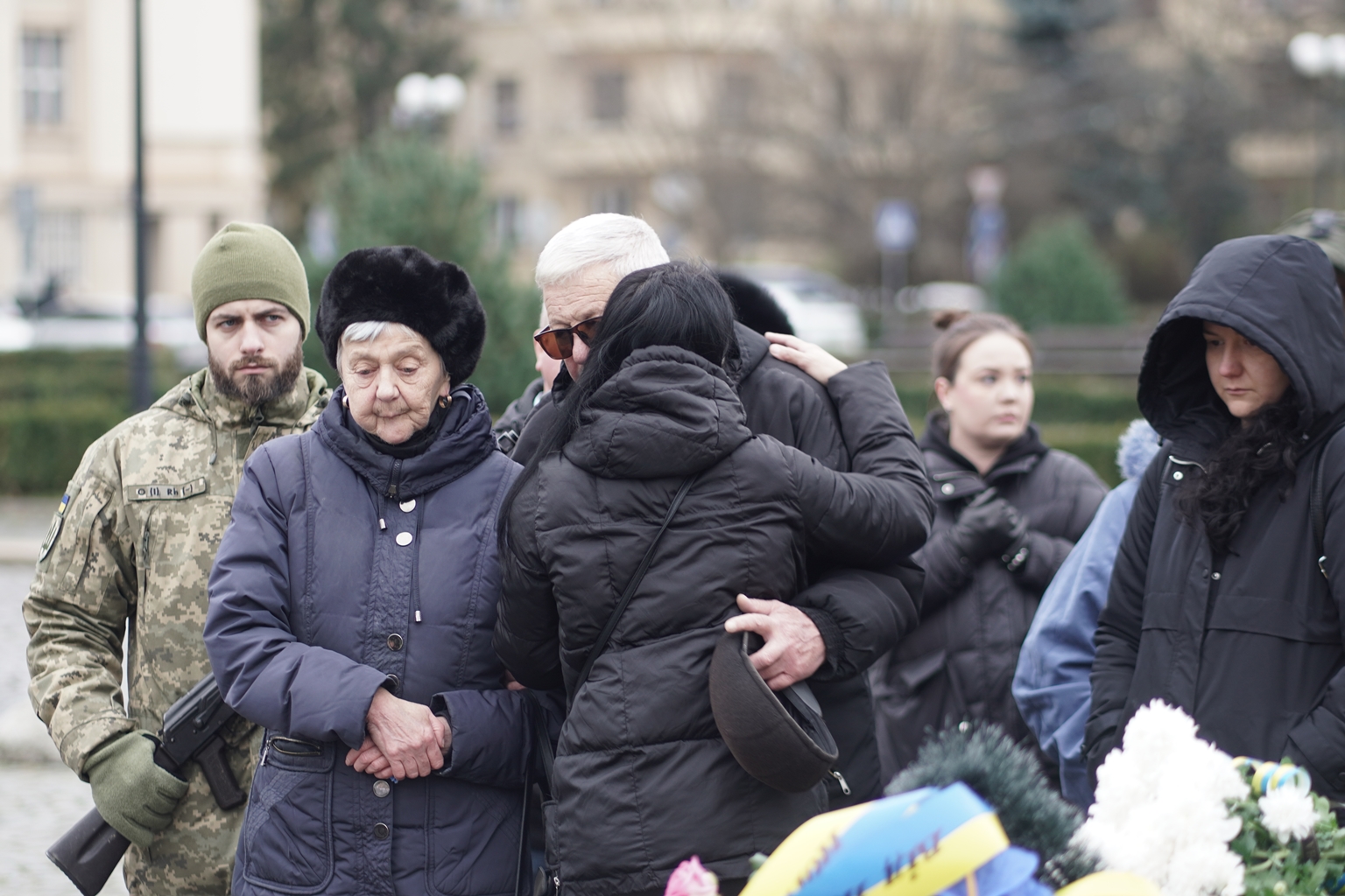 Прощання з полеглим воїном Олександром Горошником