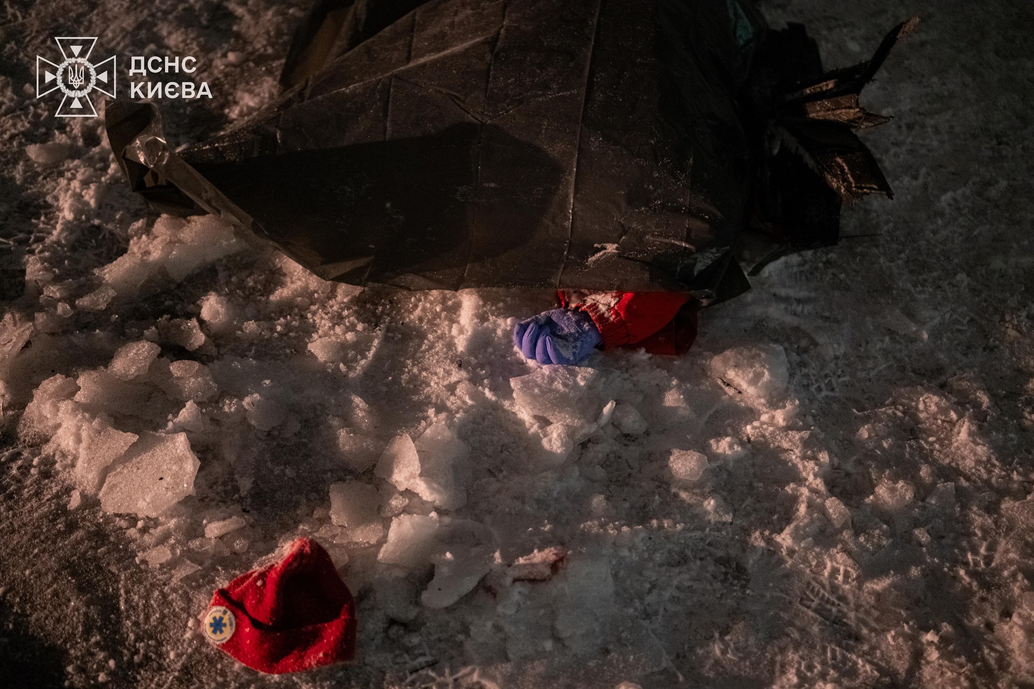 Наслідки нічного російського обстрілу, Київ 9 січня