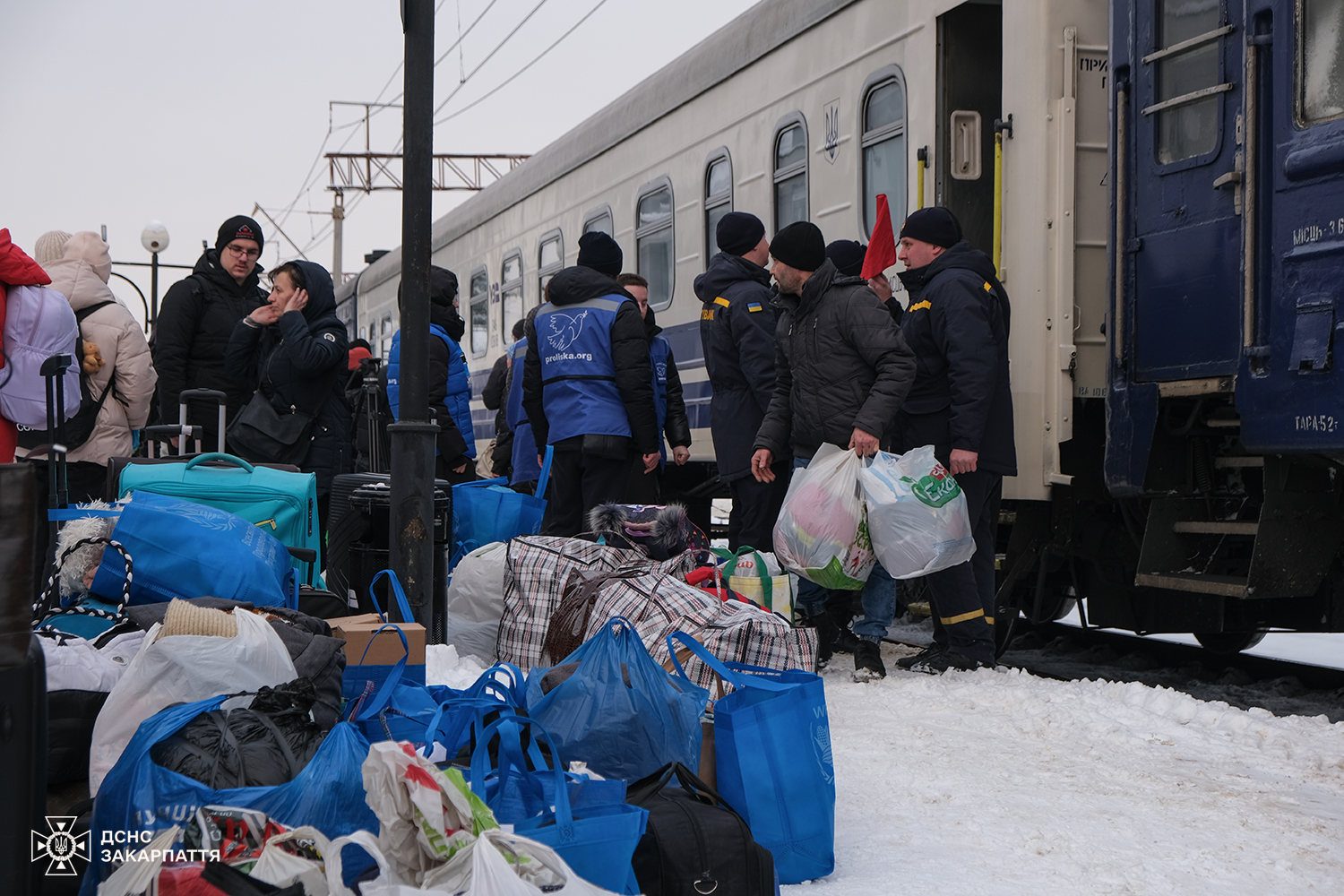 Прибуття евакуаційного поїзда із Запорізького напрямку