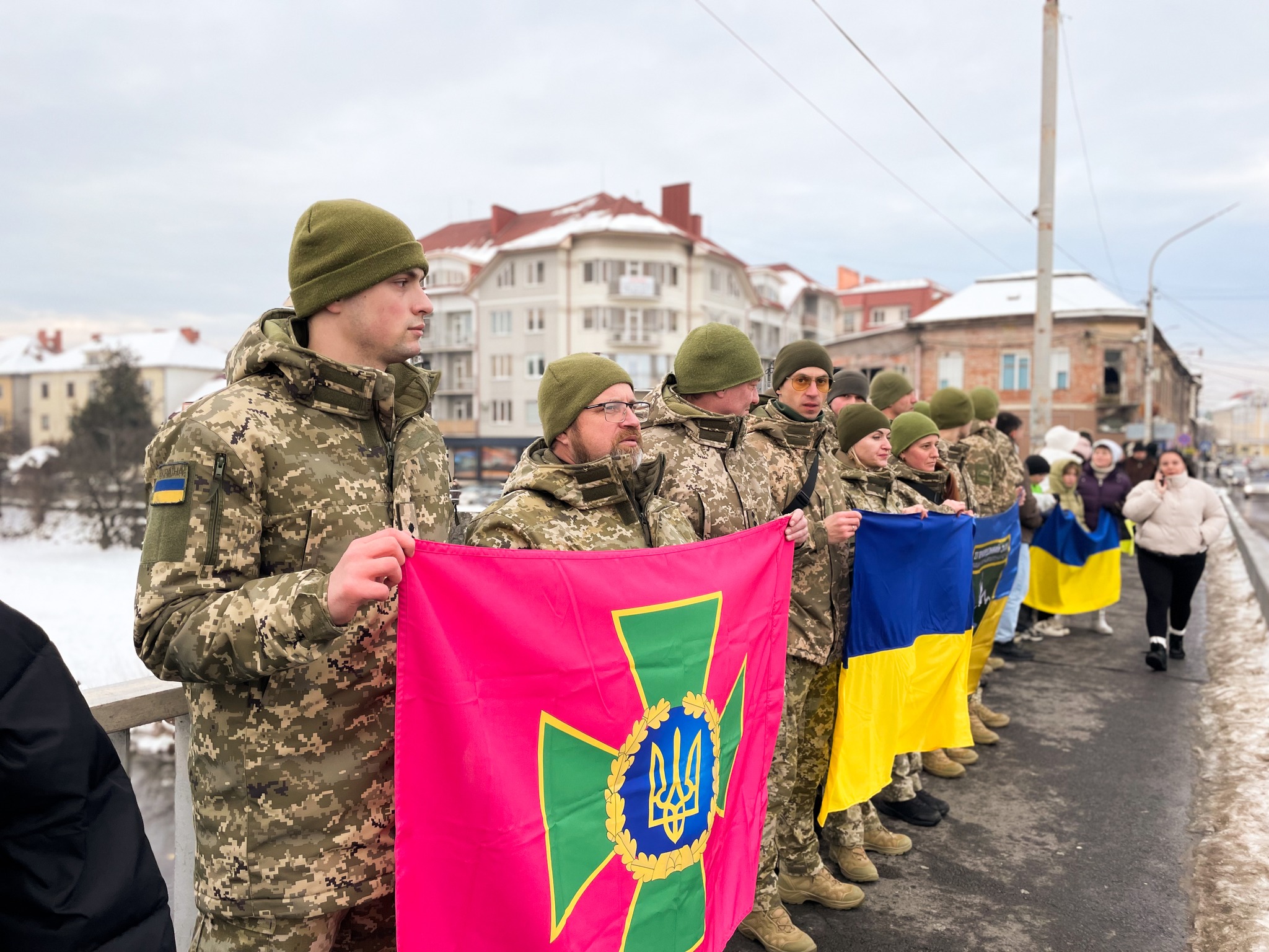 Ланцюг національної єдності у Мукачеві