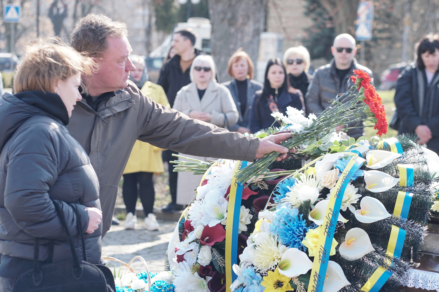 Прощання із полеглим воїном Михайлом Швандою в Ужгороді