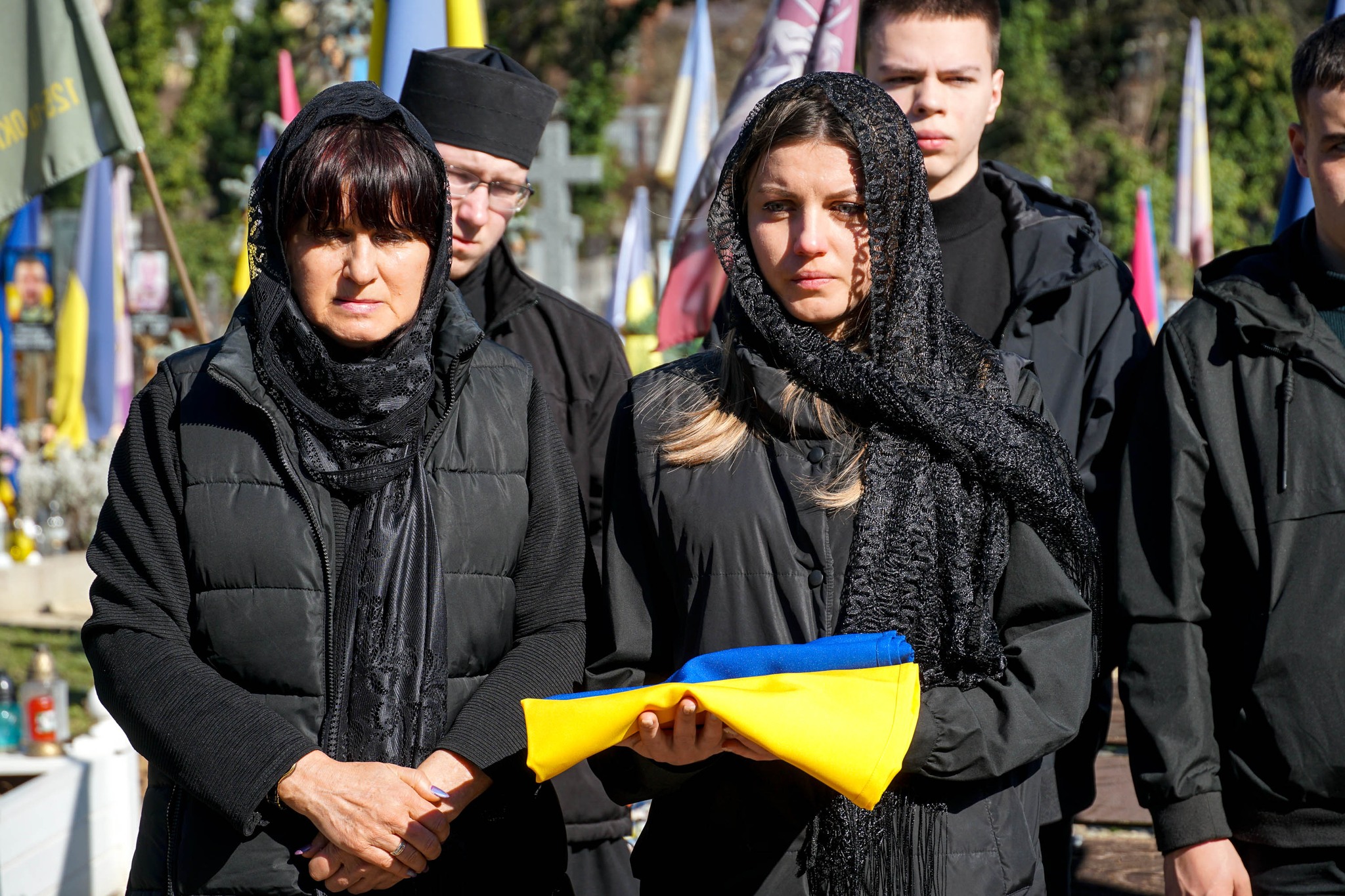 Прощання із полеглим військовим Андрієм Жабським в Ужгороді