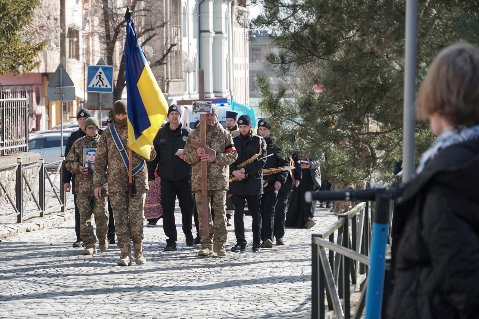 Прощання із полеглим військовим Борисом Тараненком в Ужгороді