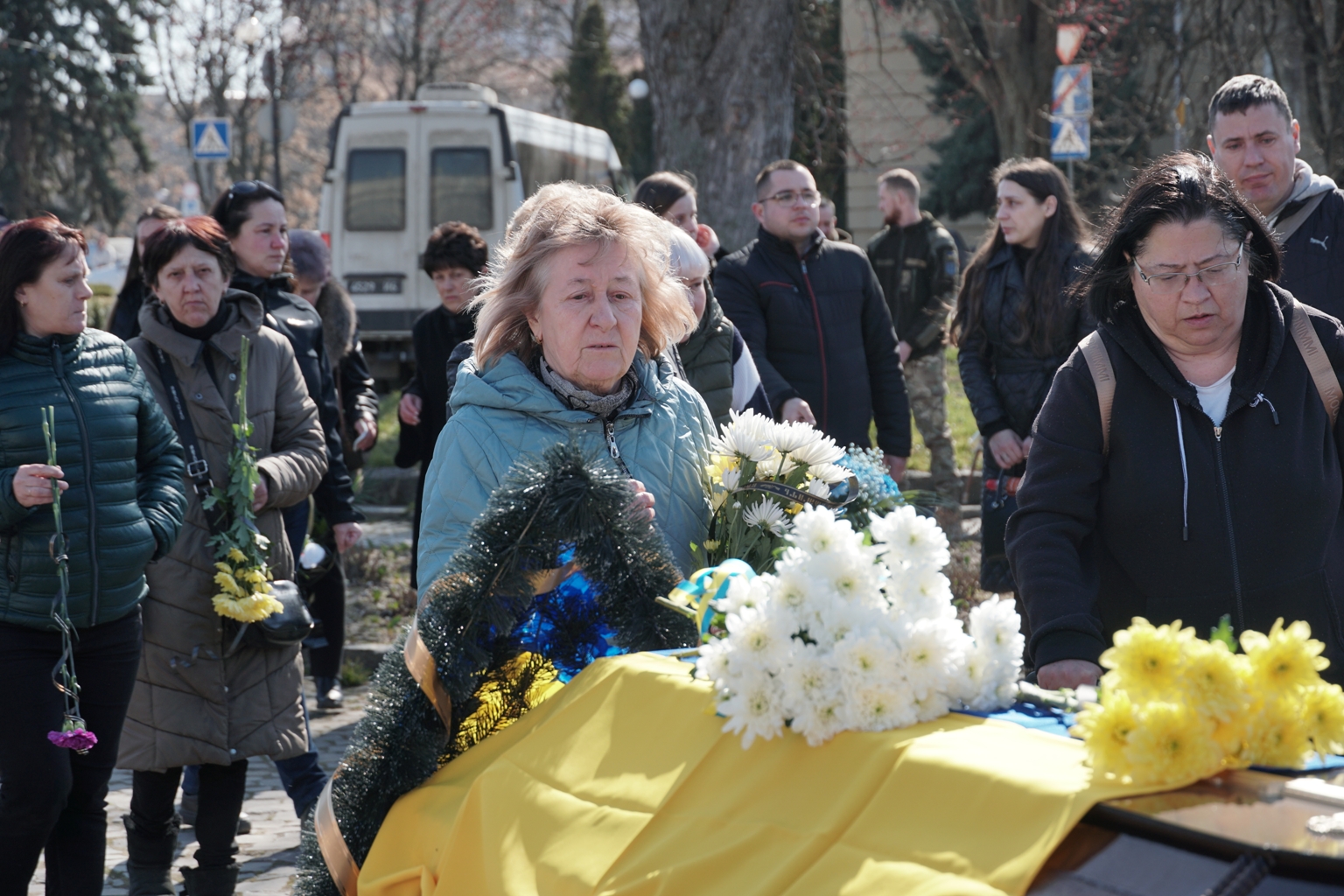 Прощання із полеглим військовим Борисом Тараненком в Ужгороді