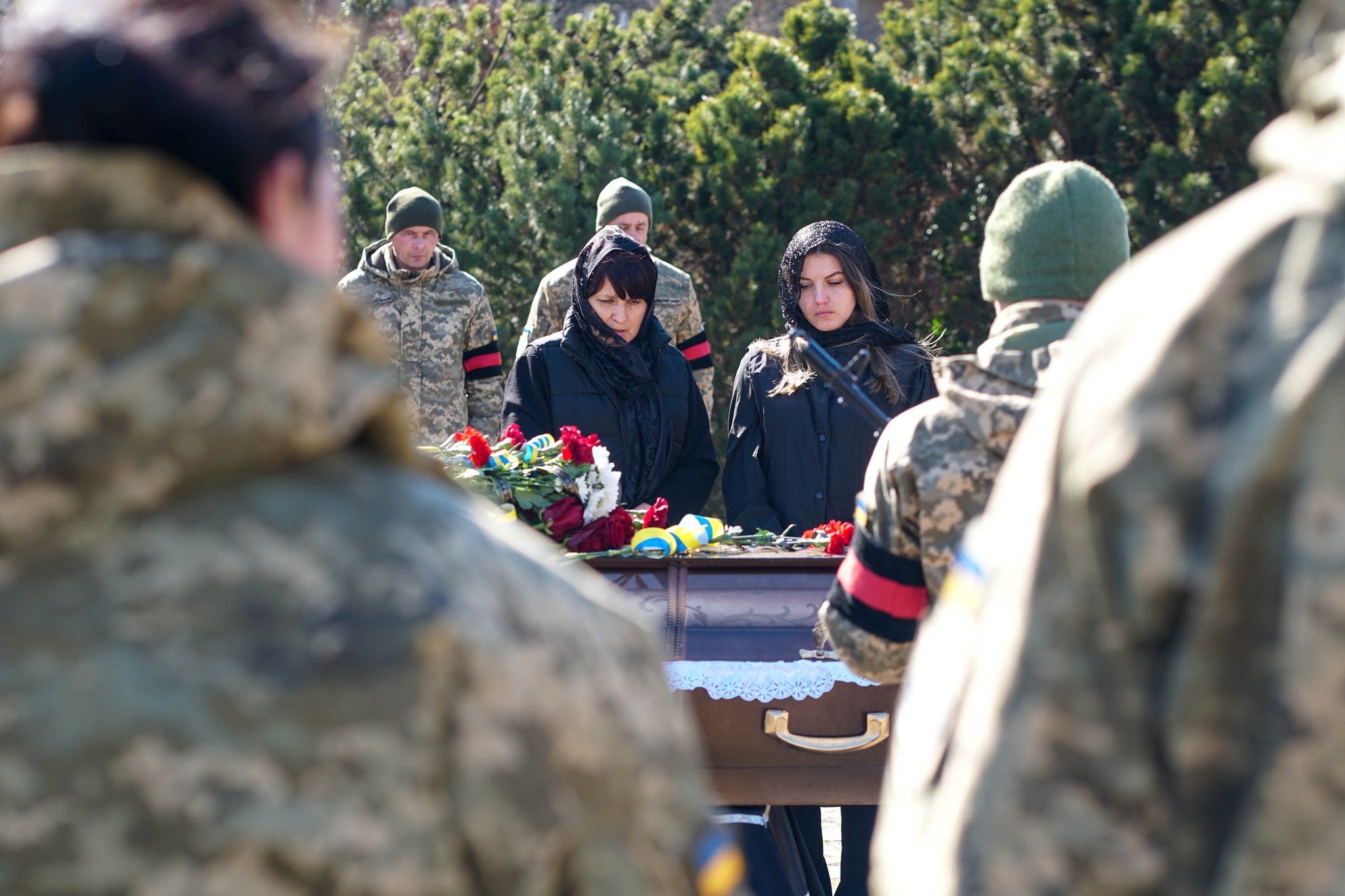 Прощання із полеглим військовим Андрієм Жабським в Ужгороді