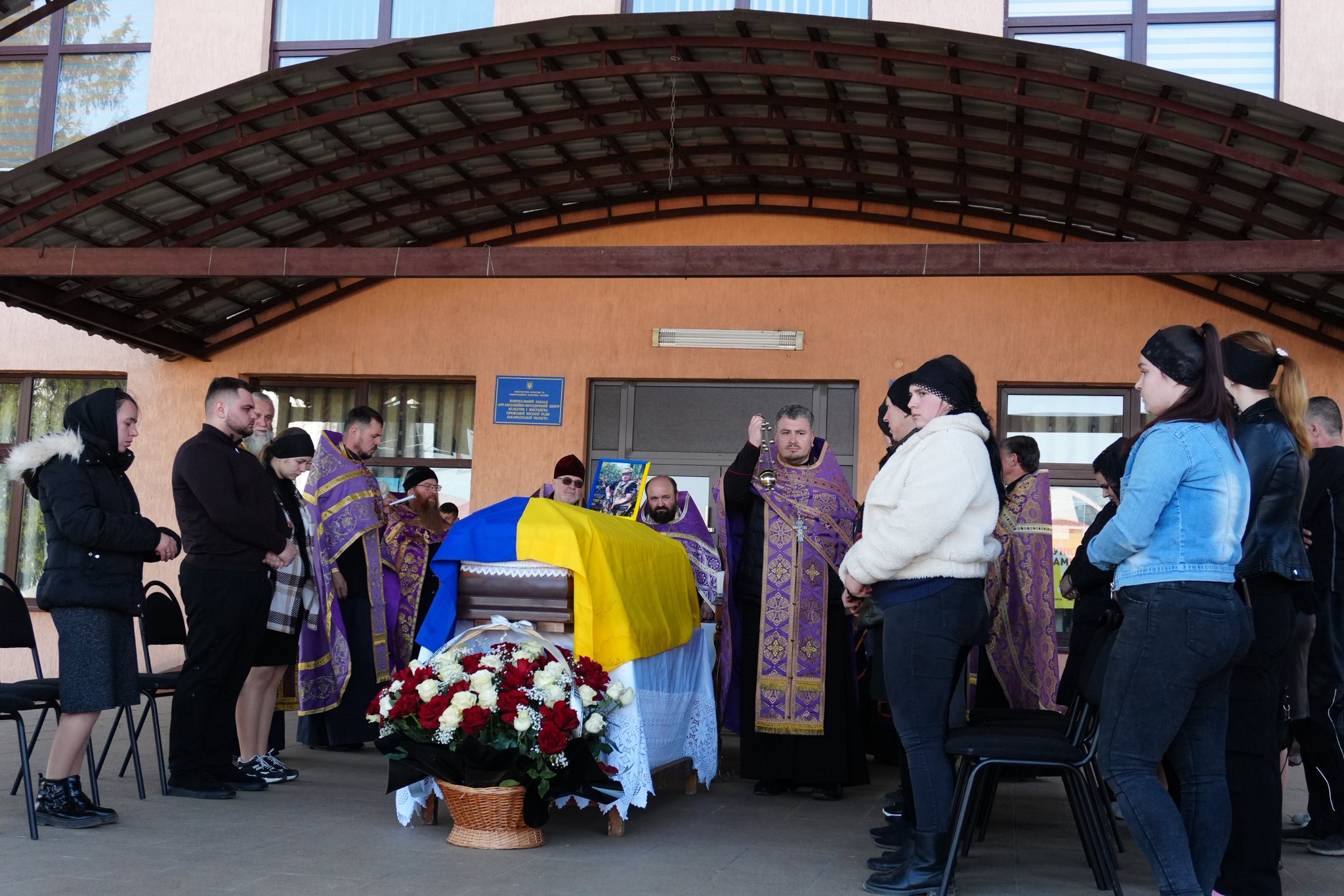 Прощання із військовим Василем Гейцієм у Тячеві