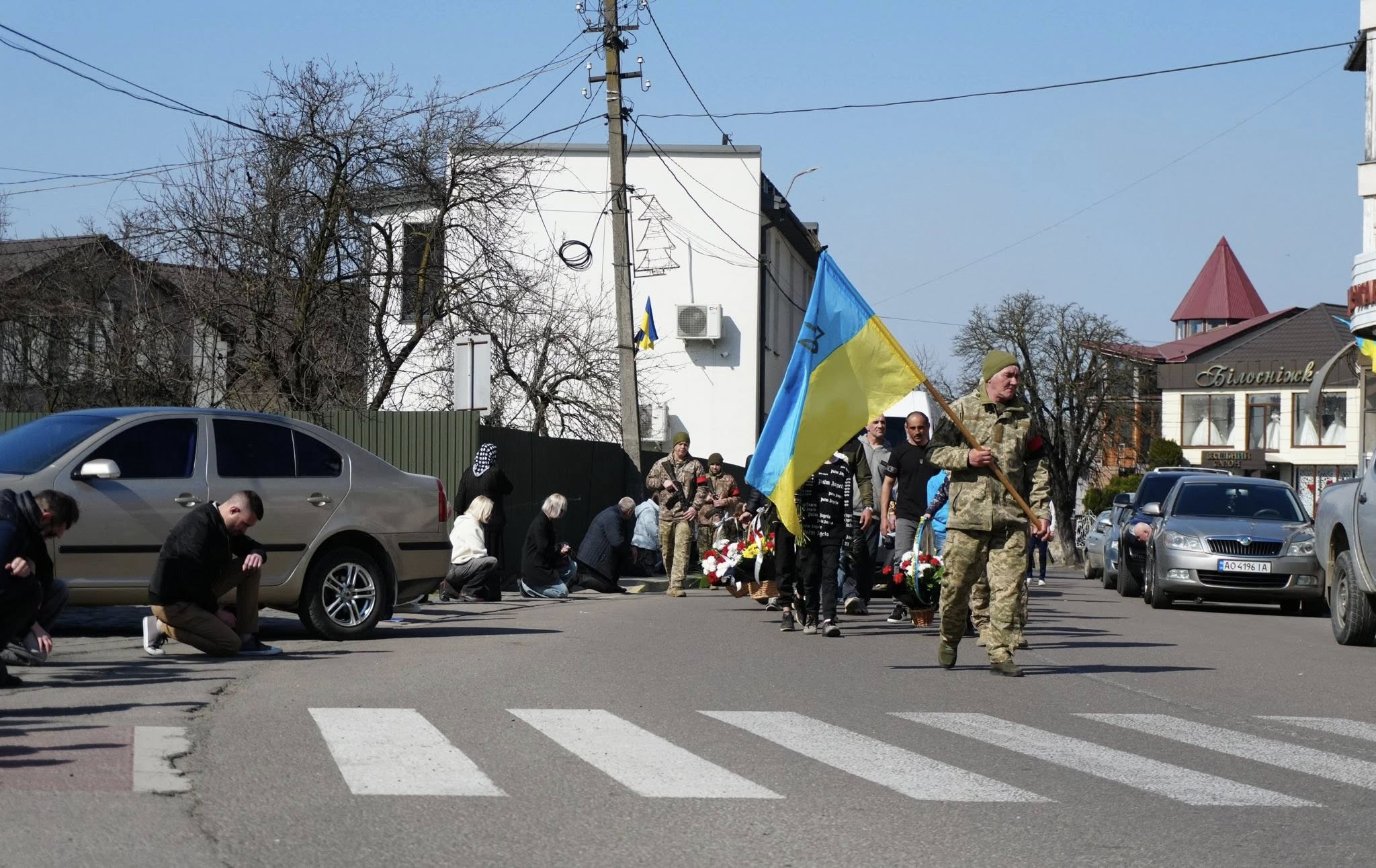 Прощання із військовим Василем Гейцієм у Тячеві
