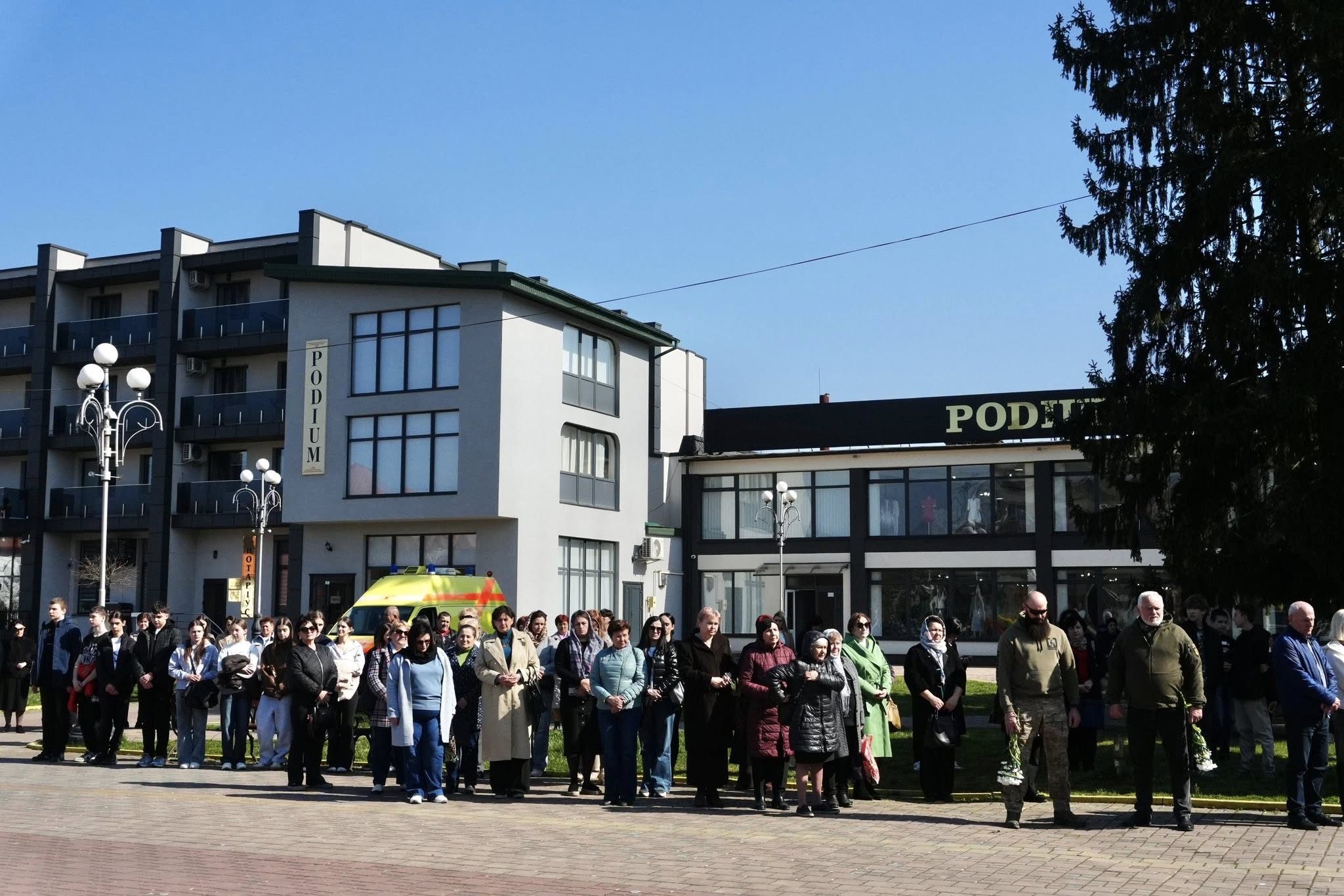 Прощання із військовим Василем Гейцієм у Тячеві