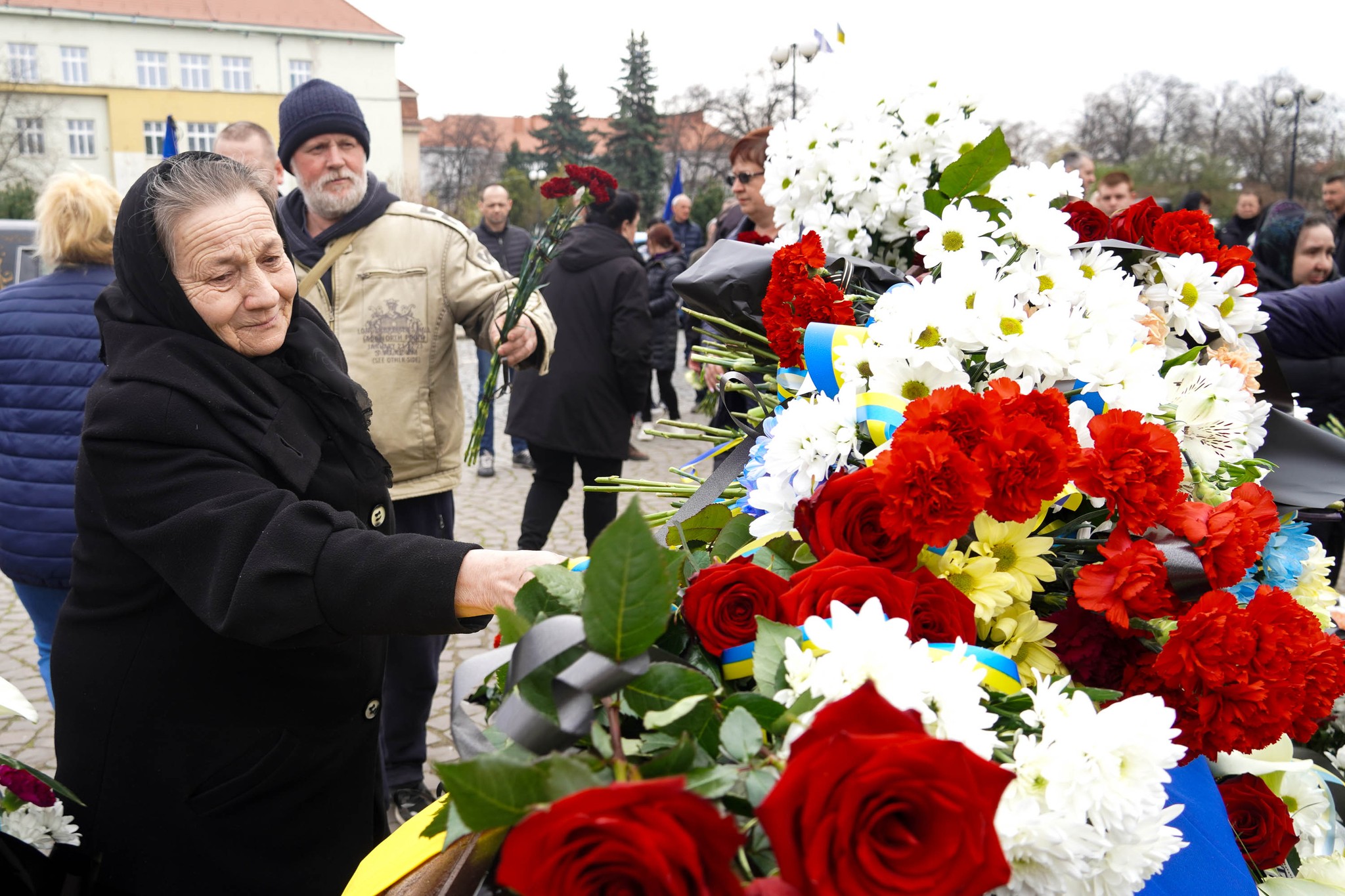 Прощання із військовим Олександром Луцьом в Ужгороді