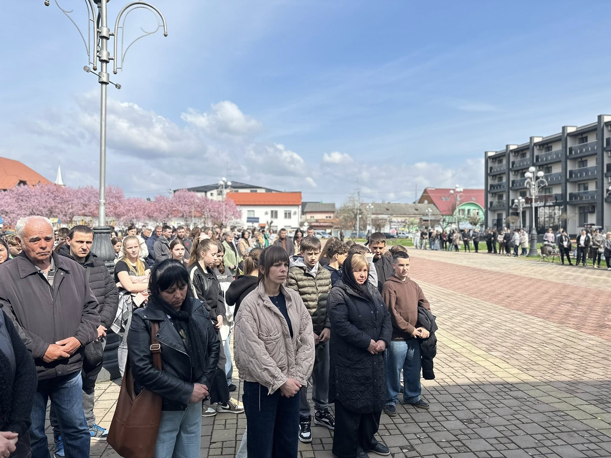 Прощання із воїном Ярославом Шомком у Тячеві