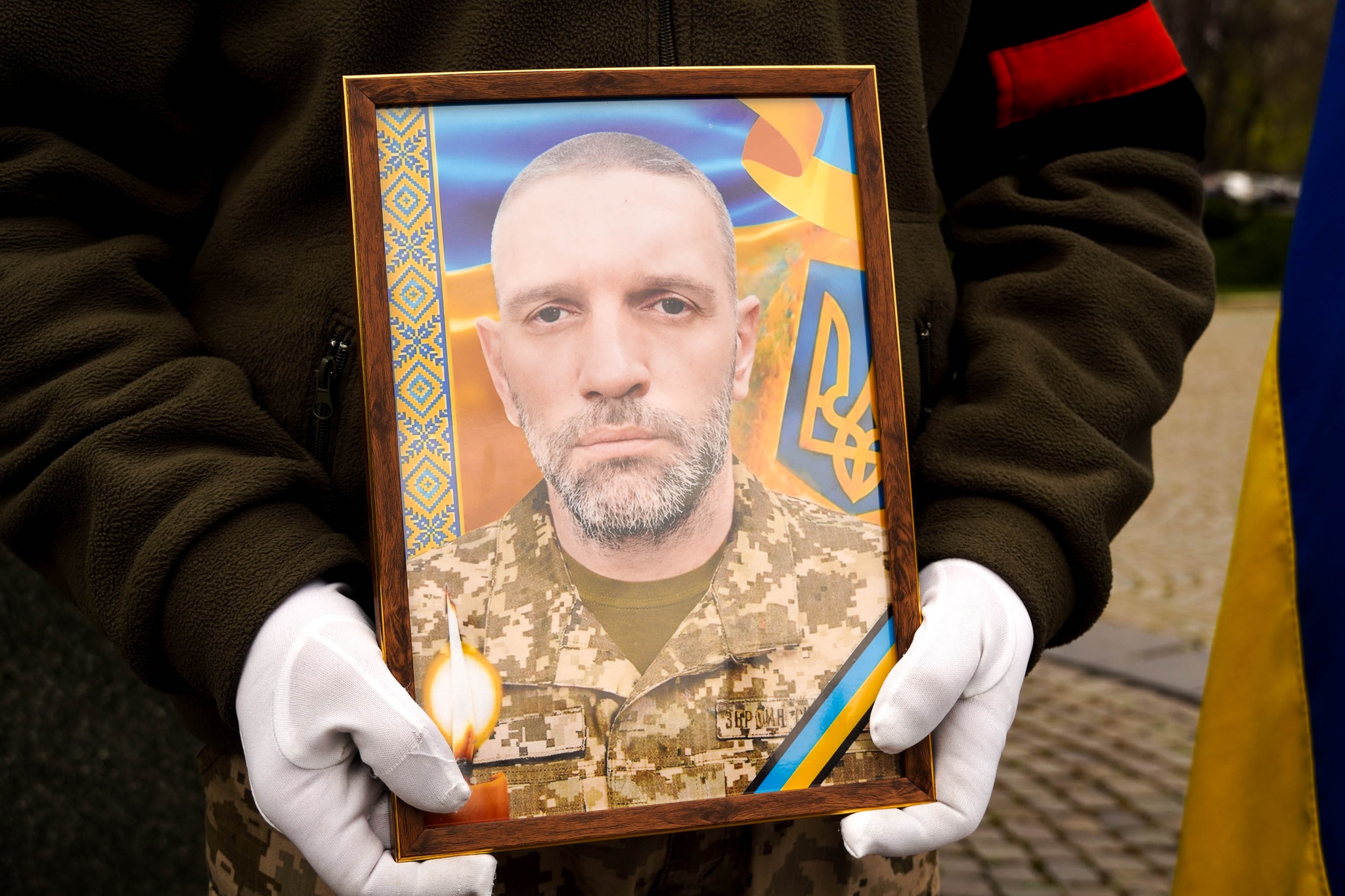 Прощання із військовим Олександром Луцьом в Ужгороді