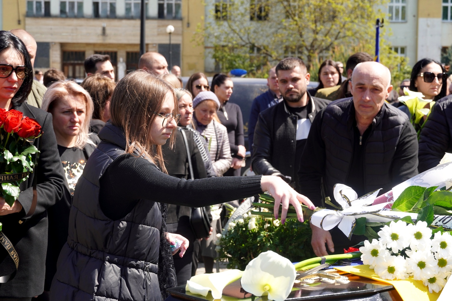 Прощання із полеглим воїном Владиславом Шитіхіним в Ужгороді