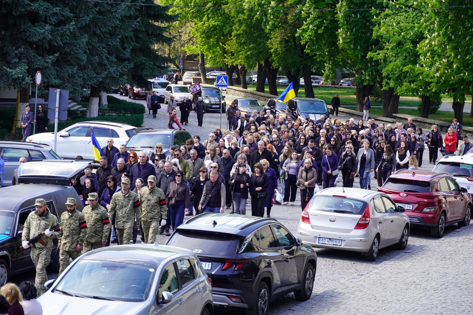 Прощання із полеглим воїном Владиславом Шитіхіним в Ужгороді