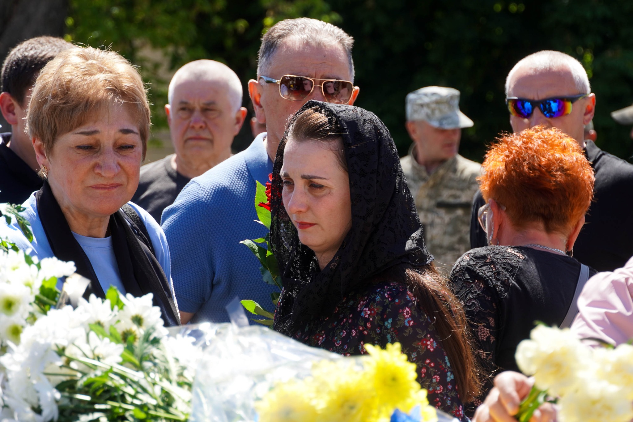 Прощання із полеглим воїном Олексієм Рожковим в Ужгороді