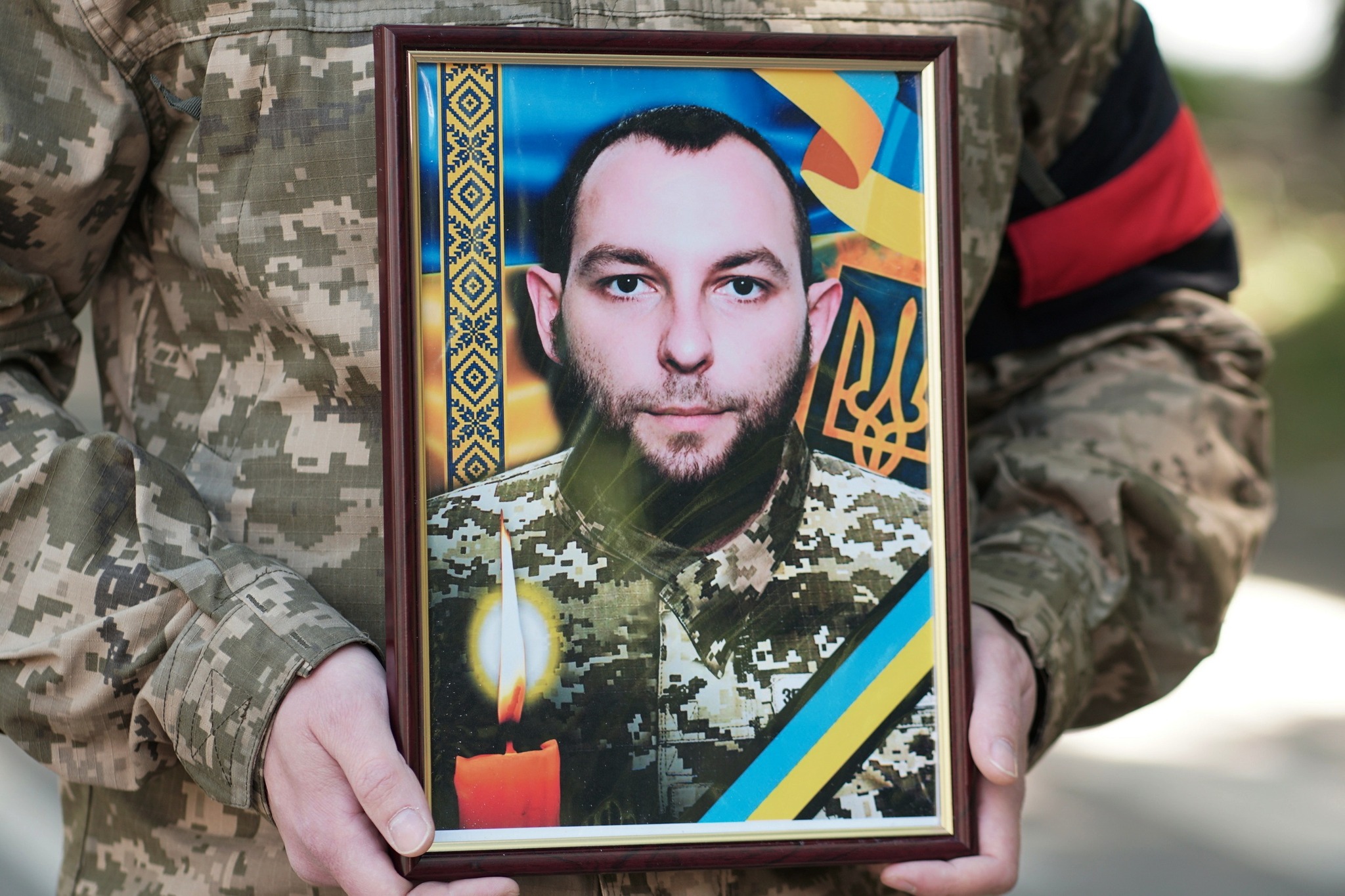 Прощання із полеглим Михайлом Риганом в Ужгороді