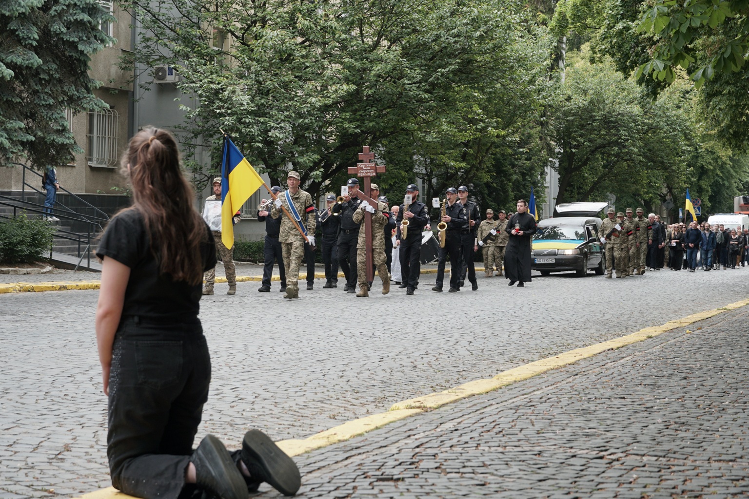Прощання із полеглим воїном Іваном Кирʼяновим в Ужгороді